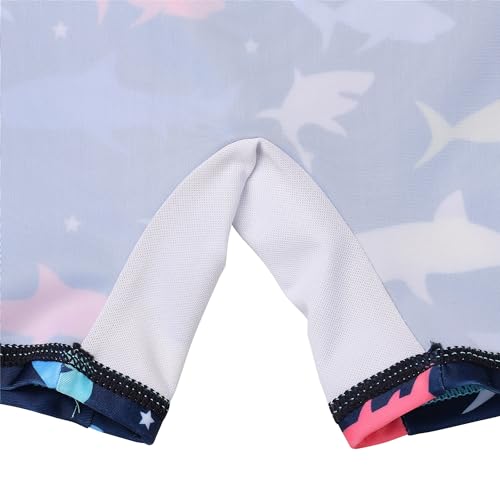 Image of HUAANIUE Toddler Boy Swimsuit Rashguard One-Piece Swimwear 0-6 Years | UPF 50+ sun protection, front zipper with chin guard, 4-way stretch quick-dry fabric, flatlock seams anti-chafing