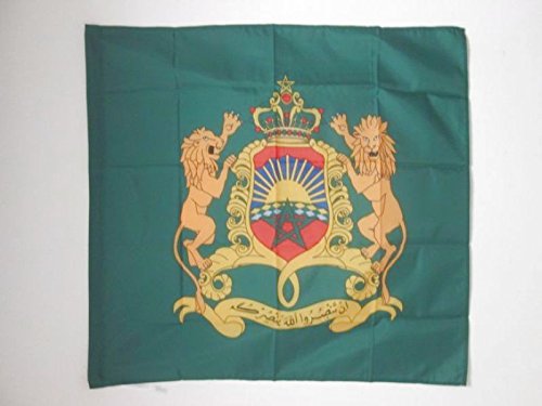 AZ FLAGRoyal Standard of Morocco Flag - 3x3 Ft - 100% Polyester Moroccan Kingdom Banner with Sleeve - Fade Resistant - Vivid Colors - 3' x 3' Feet - 90x90 Cm