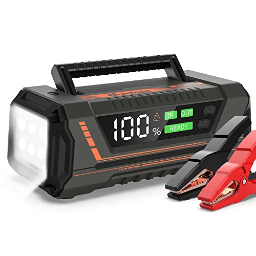 Car Battery Jump Starter 2000A 20000mAh - MaxAngel 12V Portable Jump Starter Box (Up to All Gas or 12L Diesel), Car Battery Booster Pack, Lithium Power Bank Charger with USB QC 3.0, Type C, LED Light