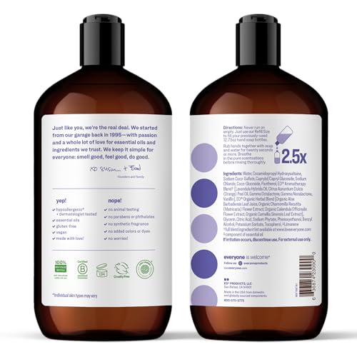 Image of Everyone Natural Liquid Hand Soap, Lavender Coconut, 32 oz, 2-Pack | Everyone Liquid Hand Soap, Lavender Coconut, 32 oz, 2-Pack