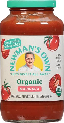 Image of Newman's Own, Organic, Pasta Sauce, Marinara, 23.5 oz (Pack of 5)