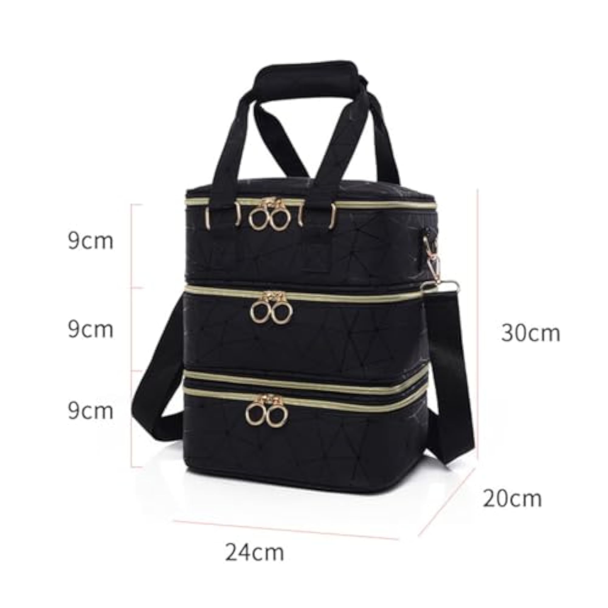 Nail Polish Organizer Stylish Professional Zipper Closure