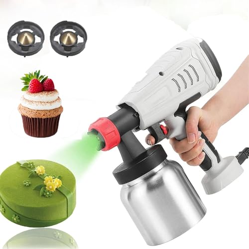 Kit De Pistolet à Pulvérisation De Chocolat 500w/800w, Aérographe électrique De Décoration De Gâteau 800ml Avec 3/2 Buses, Volume De Pulvérisation...