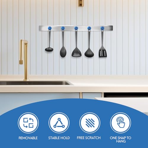 Image of Neosmuk Magnetic Hooks Steel Tube Design for Cruise,80lb+ Navyblue,10 Pack | Cruise Ship Essentials,Heavy Duty Magnett Hooks for Cabins, Refrigerator, Grill, Hanging, and Travel Extra Strong Must-Haves