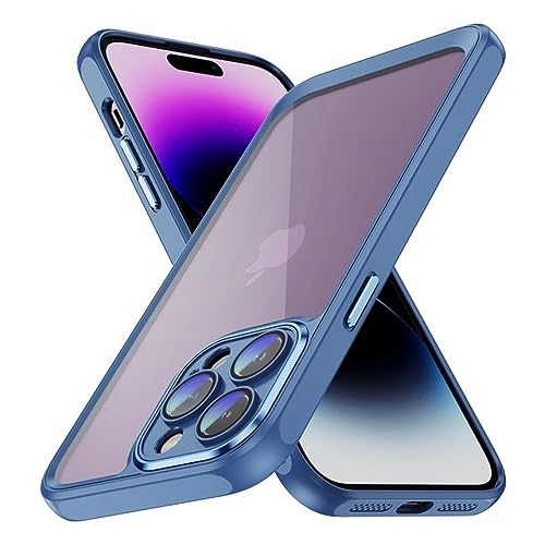 Coque iPhone 12 antichoc transparente en acrylique bleu marine