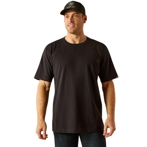 Ariat Herren Rebar Cotton Strong Standard T-Shirt, Schwarz, Klein