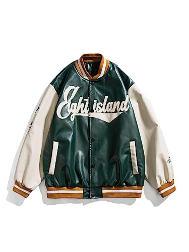 Aelfric Eden Herren Oldschool College Jacke Vintage Oversize Baseballjacke...