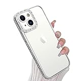 KANGHAR Case Compatible with iPhone 13 Pro Soft TPU Luxury Plating Shiny Crystal Rhinestone Diamond
