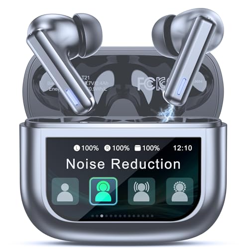 Image of ZIUTY Touch Screen Bluetooth 5.4 Wireless Earbuds 14.2mm Dynamic Driver HiFi Stereo IPX7 Waterproof Up to 40H Playtime Transparency Mode Multi EQ Modes Ergonomic Sports Headphones for Android iOS