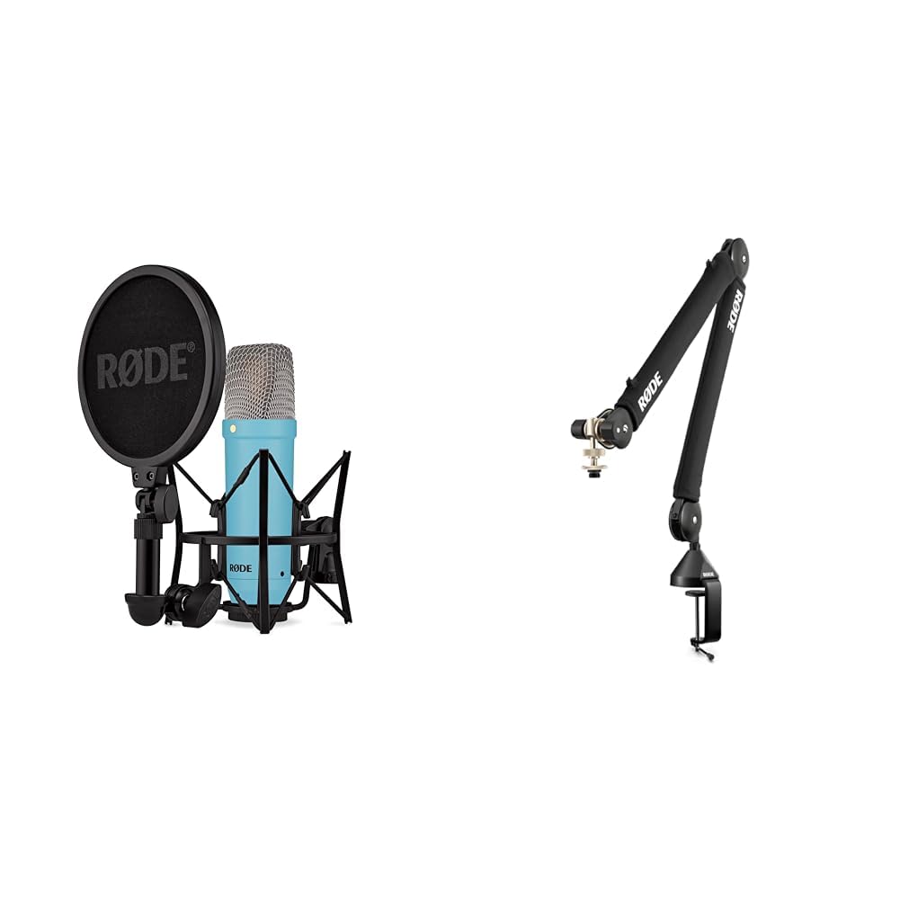 RØDE NT1 Signature Large-Diaphragm Condenser Microphone Bundle with PSA1+ Professional Studio Arm and Accessories