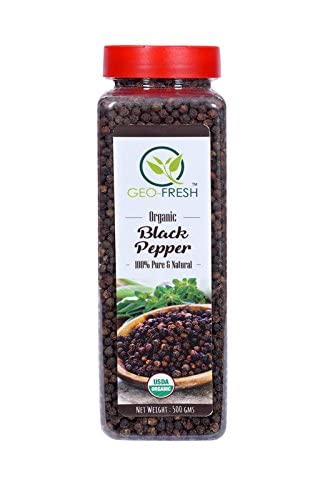 Geo-Fresh Organic Black Pepper (425g) - USDA Certified