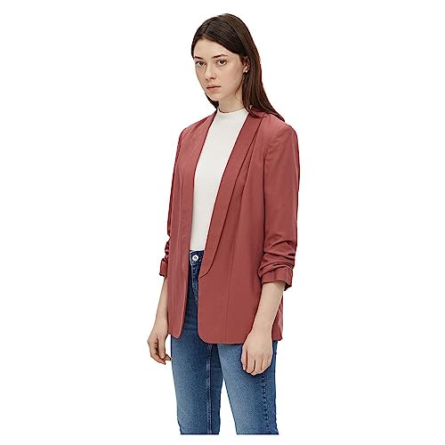 PIECES Pcboss 3/4 Blazer Noos Blazer, Rojo (Rojo Caoba), XXL para Mujer