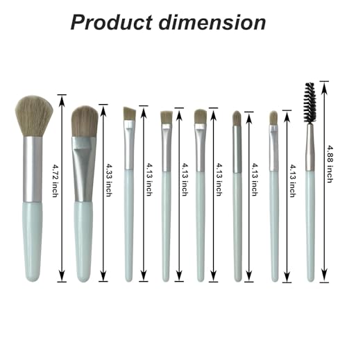 Image of Makeup Brushes, Makeup Brush Set Mini, 8 PCS Travel Make Up Brush Kit, Cosmetic Brushes for Face Foundation Blush Eye Shadow