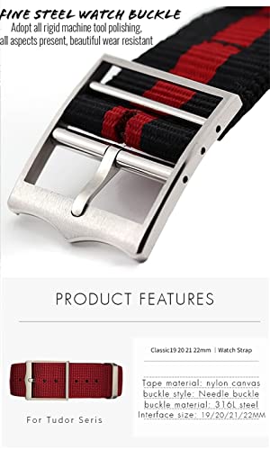 Bracelet montre nylon 22mm réglable - Accessoire textile résistant pour Omega et IWC - 6