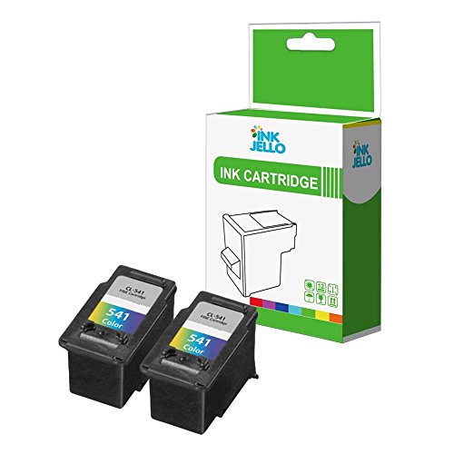 Inkjello Remanufactured Ink Cartridge Replacement for Canon Pixma MG2150 MG2250 MG3150 MG3155 MG3250 MG3350 MG3500 MG3550 MG3600 MG3650 MG4150 MG4250 MX375 MX394 MX395 MX435 MX455 CL541 (CMY, 2-Pack)