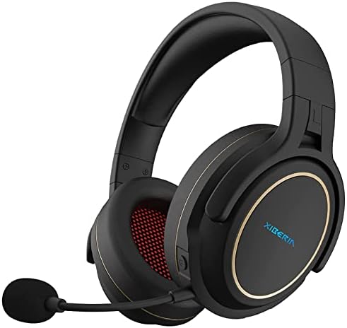 Wireless Gaming Headset PS5 PS4 - Wireless Headset for Computer,5.8GHz,Over Ear Headphones Noise-canceling mic,3D Surround Sound, 3.5mm Jack Wired Mode for Xbox,Laptop Mac Nintendo NES Games