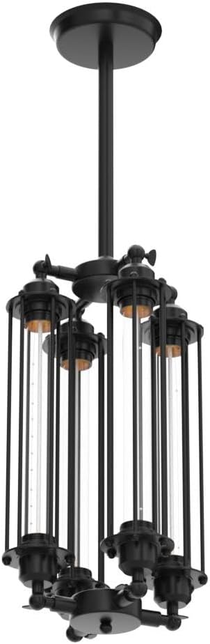 Industrial Steampunk Chandelier Vintage Pendant Light Loft Ceiling Fixture for Country Hotel Restaurant Bar Creative Ceiling Lamp(4 Heads)