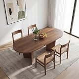 Mesa de comedor extensible de 120/160 x 80 cm para 4-6 personas, mesa de comedor rectangular con esquinas redondeadas y tablero de 18 mm, mesa de cocina moderna de estilo sencillo (nogal, 120/160 x 80