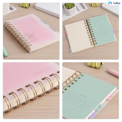 Image of FunBlast Diary for Girls - Spiral Notebook Diary, Ruled Notebooks for Boys & Girls, Cute Kawaii Stationery, Aesthetic A6 Size Journal Diary - 240 Pages (Pink)