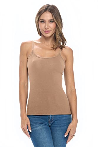 Image of Natural Uniforms Women's Camisole Tank Top-Breathable Cotton Stretch