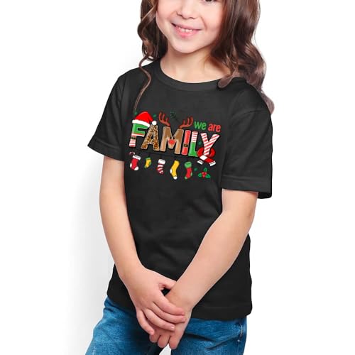 Image of Merry Christmas Family Shirts Plus Size Tops Couple Outfit Tee Parent-Child Short Sleeves Christmas Top