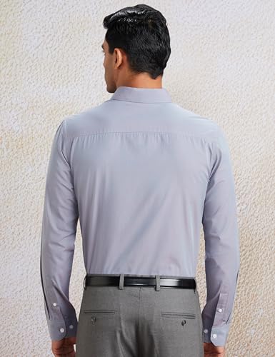Image of Amazon Brand - Symbol Men's Cotton Formal Shirt | Plain | Full Sleeve - Regular Fit (Available in Plus Sizes)
