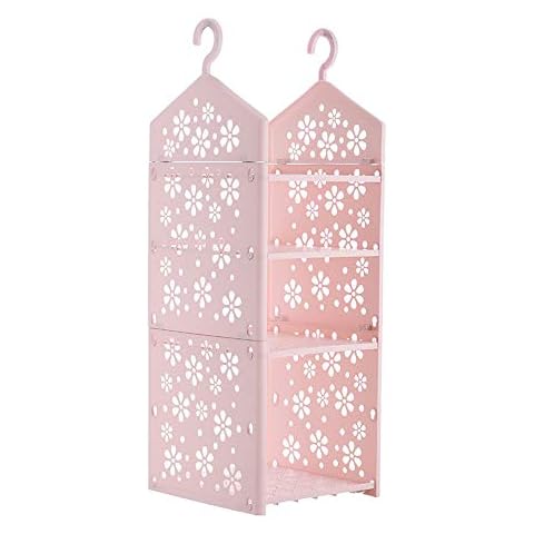 HOMIXES Strong Plastic Hanging Wardrobe Organiser Mesh Clothes Storage Rack Hanging Shelves Unit Sweater Organiser for Bedroom Dorm Cover