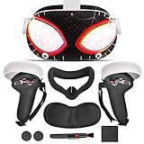 Ahroy Silicone Controller Grip Quest 2 Accessories with VR Headset Controller Skin, Lens Cover, VR...
