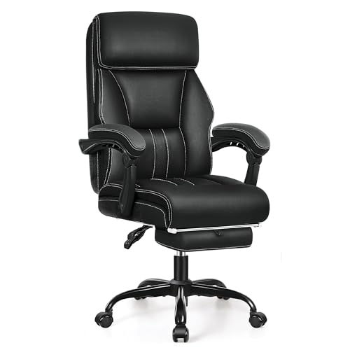 Guessky Executive Office Leather Chair with Footrest