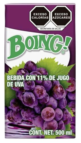 Jugo Boing Uva | Grape Authentic Mexican Juice 500 ml Pack of 6