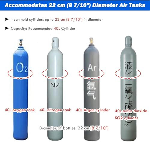 Support mural robuste pour bouteilles d'oxygène en acier durable - 4