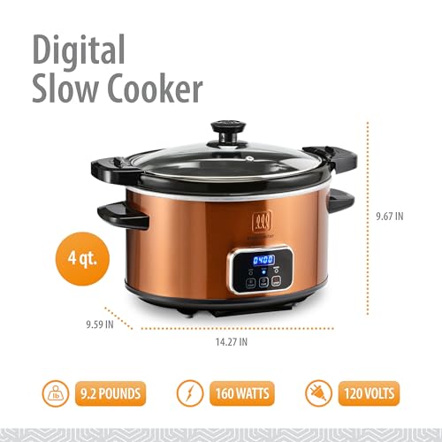 Toastmaster-4-Quart-Digital-Slow-Cooker-with-Locking-Lid-Copper Toastmaster 4 Quart Digital Slow Cooker with Locking Lid Copper