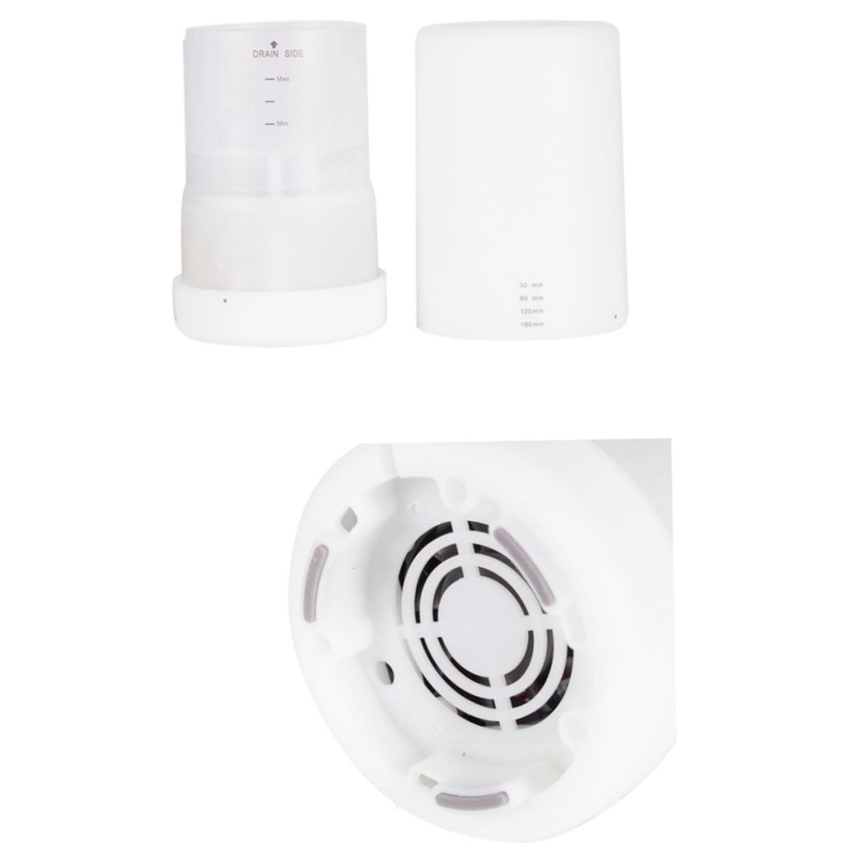 Humidificador de Aroma USB Ultrasónico 125ml Blanco Pp | Aromaterapia Aceites Esenciales, para Agua, Yoga y Dormitorio, Ayuda a Humedecer en Invierno