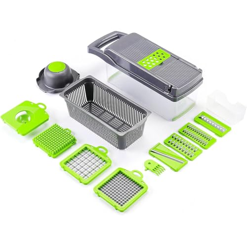 Cortadora y Picadora Manual 14 en 1 para Frutas y Verduras miniatura 1