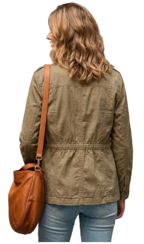 Chaqueta verde M65 mujer de algodón ligera para abrigar sin pesar con estilo cargo 2
