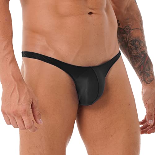 Men's Shiny Glossy G-String Thong T-Back Jockstrap Sexy Underwear Oily Underpants Pouch Panty2