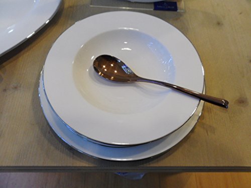 Villeroy & Boch Servizio Piatti 38 Pezzi ANMUT Platinum 1 Filo (36piatti + 1ovale 41cm 1insaltiera 22cm -