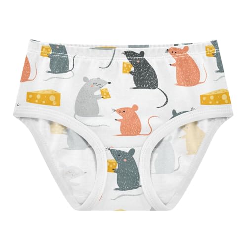 Wusikd Rats Cheese Girls' Underwear Cotton Girls Briefs Soft Toddler Underwear 2T