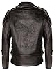 Men's Black Brando Biker Jacket “LIVE TO RIDE” Embossed EAGLE Leather Vintage #1