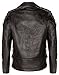 Produktbild Infinity Leather Herren Schwarz Brando Biker Jacke LIVE TO RIDE Geprägtes EAGLE Leder Vintage