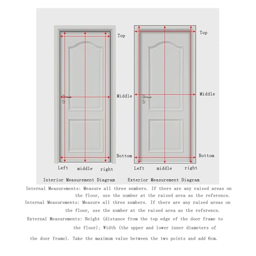 Porta pieghevole a nido d'ape personalizzabile, altezza 190/210/230 cm, design invisibile per armadio, bagno, libreria e porta del fienile, ideale per porte della cucina (95 x 210 cm)