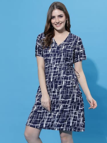 Image of OOMPH! Women's Crepe A-Line Mini Dress Pack of 1