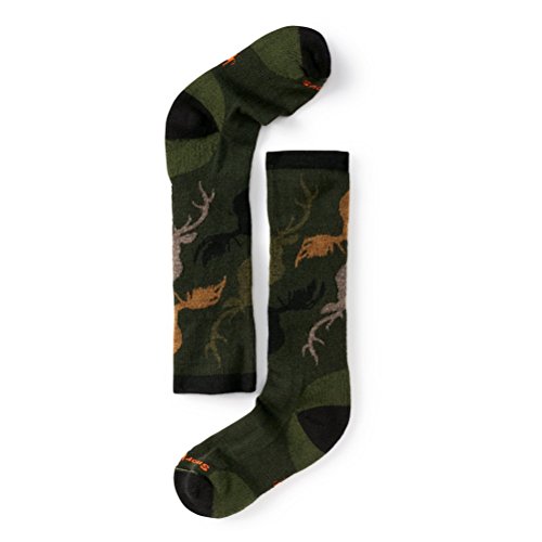 Smartwool Boys' Wintersport Camo Socks (Loden) Large