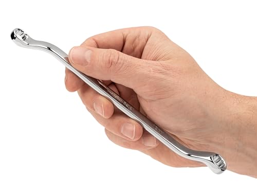 Image of TEKTON 8 mm x 10 mm 45-Degree Offset Box End Wrench | WBE24308
