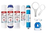 Este pack incluye: Filtro de sedimentos Polipropileno de 5 micras, Filtro Carbón Granulado, Filtro Carbón Block y Post Filtro.