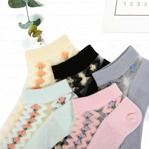 Benefeet Sox Womens Sheer Socks Girls Lace Mesh Ankle Socks Transparent See Through Summer Sock Ultra Thin Nylon Short Sock4