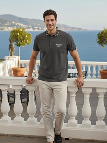 Image of VastraVibes Men's Polo T Shirt | Smart Casual Stylish Top | Slim Fit Trendy Wear | Travel Office Party | Premium Men's Fashion