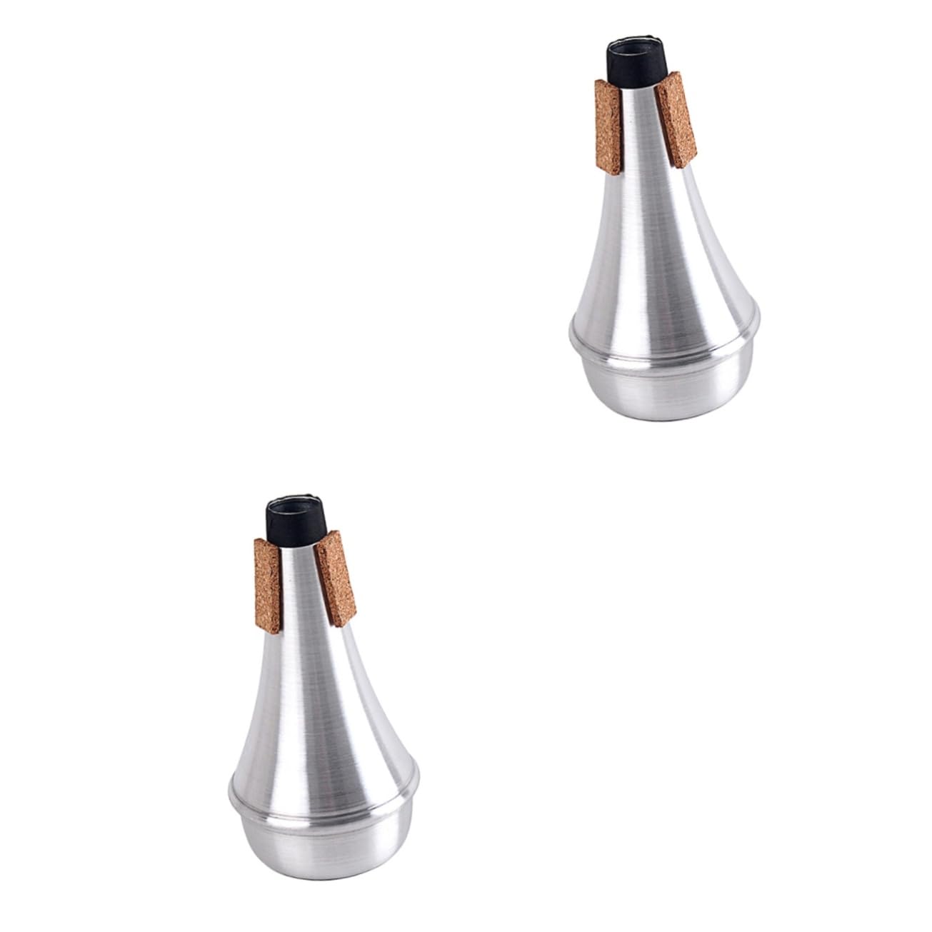 ibasenice 2pcs Trumpet Mute Trumpet Straight Cup Musical Accessory for Beginners Practice Mute Silver Speaker