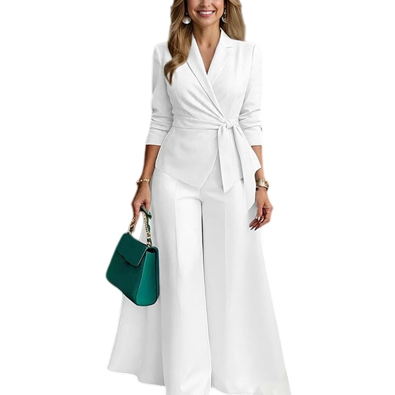 Traje formal de dos piezas para mujer conjunto de blazer manga larga y pantalon