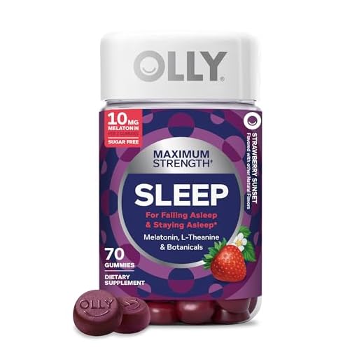 OLLY Maximum Strength Sleep Support Supplement, 10 mg Melatonin - 70 Count